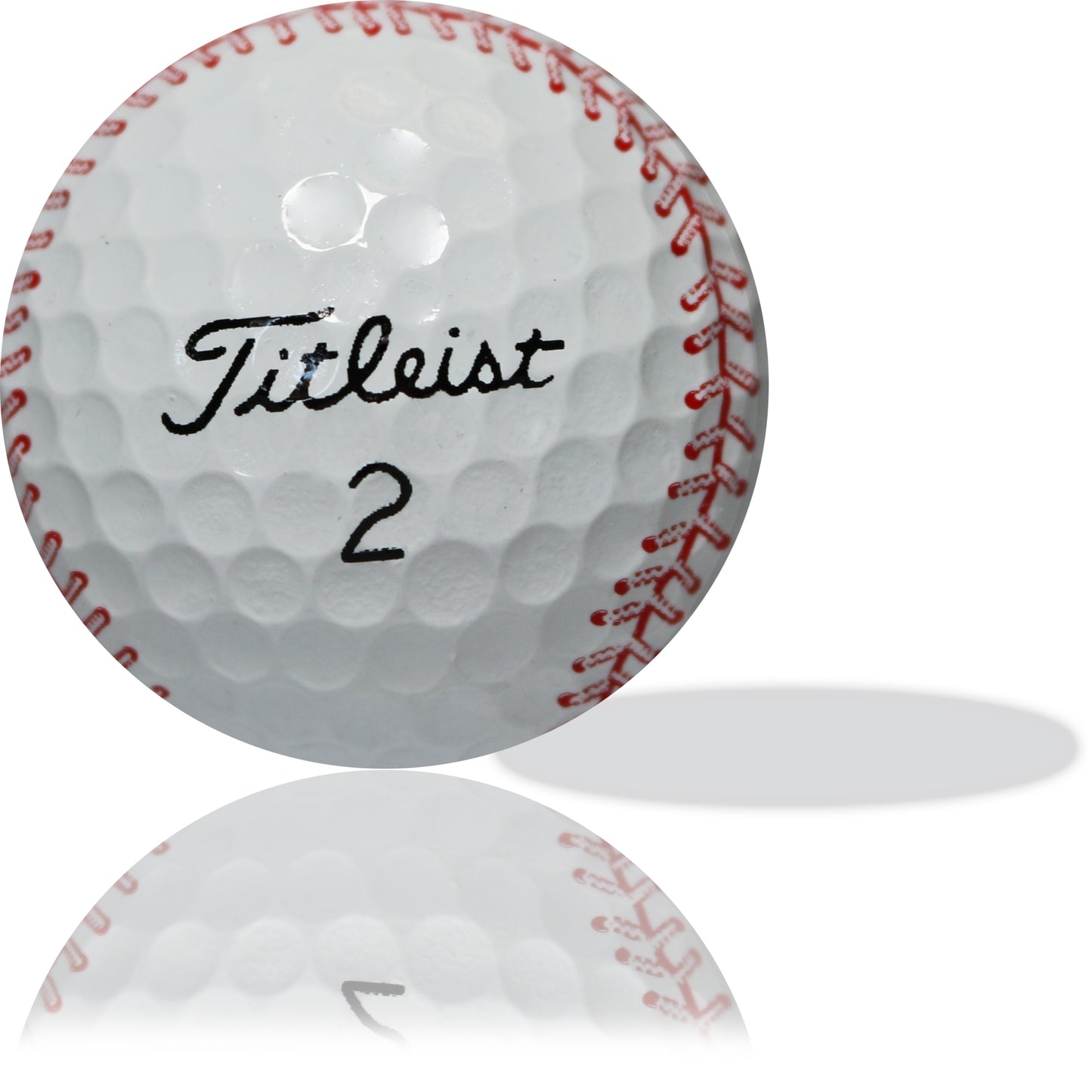 <span style="color:#d41b27;">Refinished Titleist</span> ProV1 Baseball 12 Pack