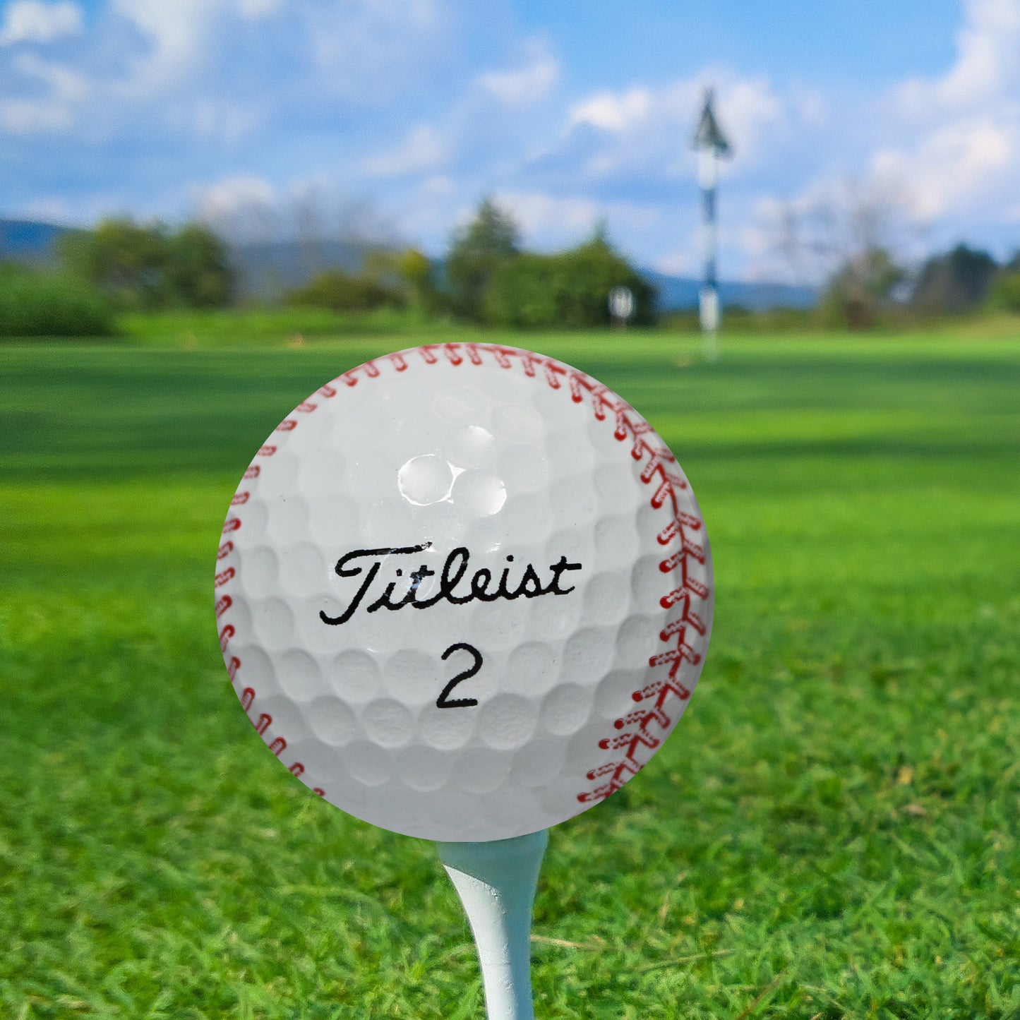 <span style="color:#d41b27;">Refinished Titleist</span> ProV1 Baseball 12 Pack