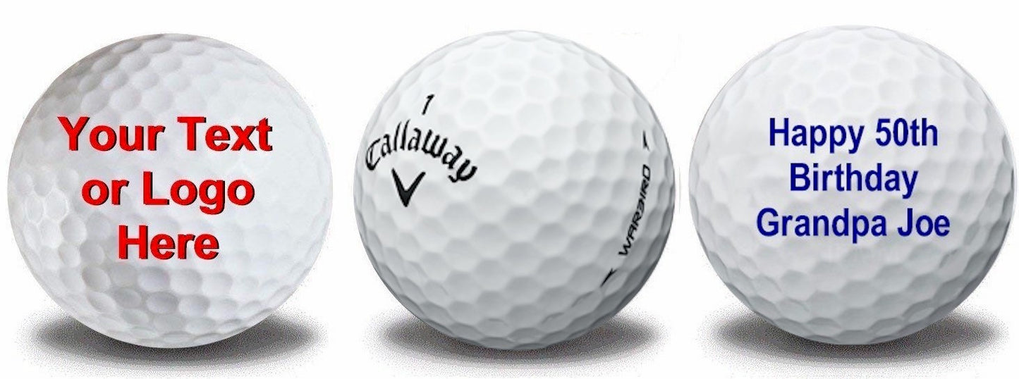 1 Custom Golf Towel w/ 3 <span style="color:#d41b27;">Callaway Warbird Golf Balls</span> and 15 Tees