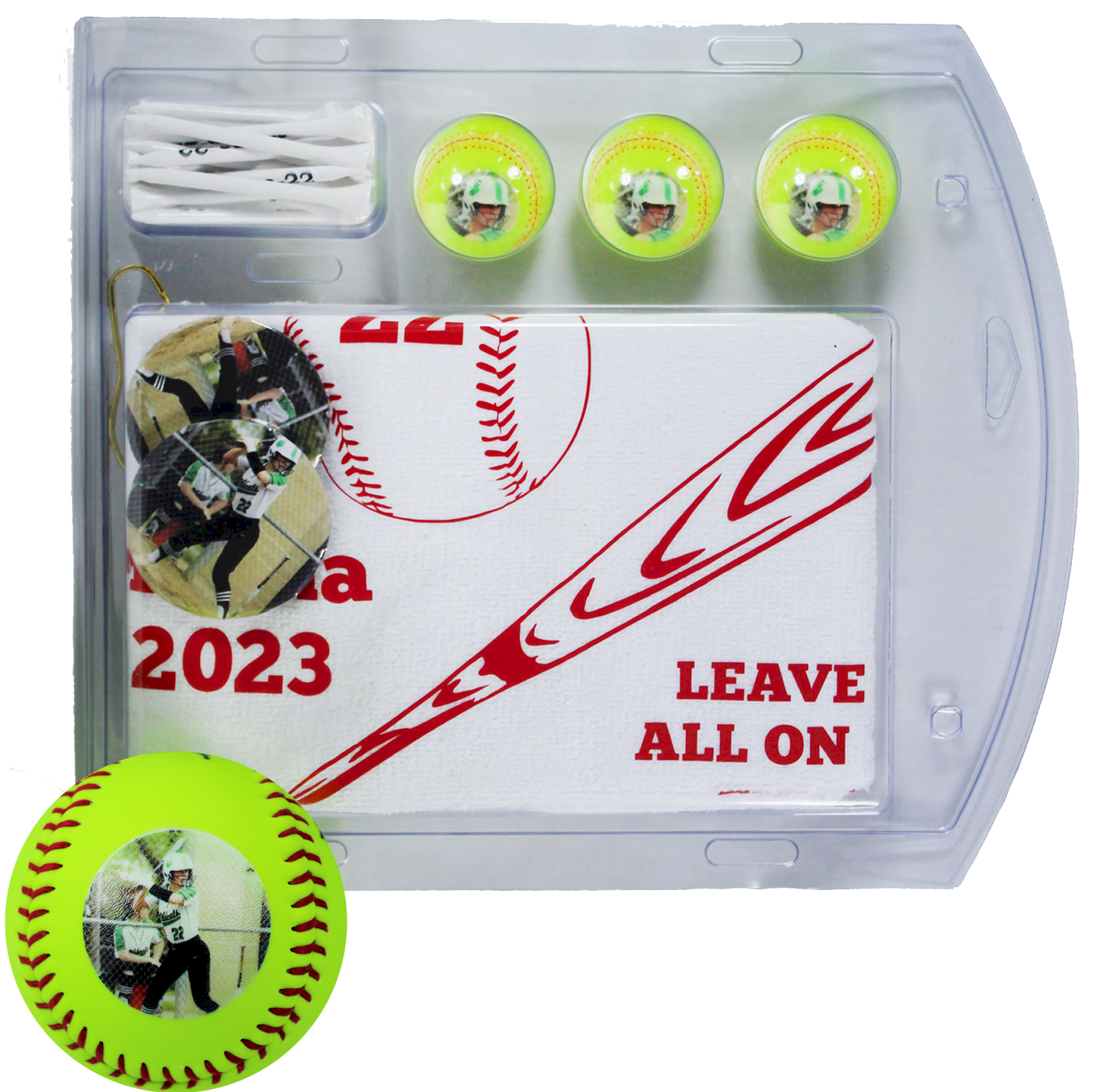 Personalized Softball Towel Gift Set