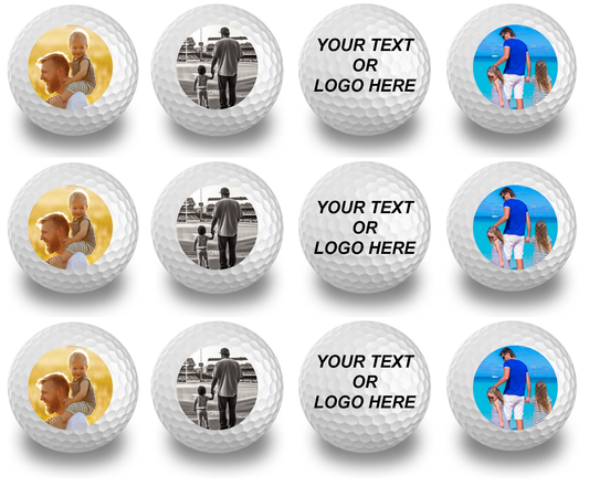 1 Dozen Personalized White Golf Balls/ Father's Day