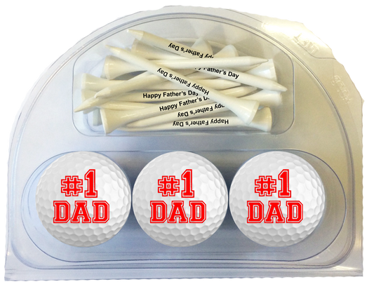 3 #1 Dad Golf Balls And 15 Father's Day Tees