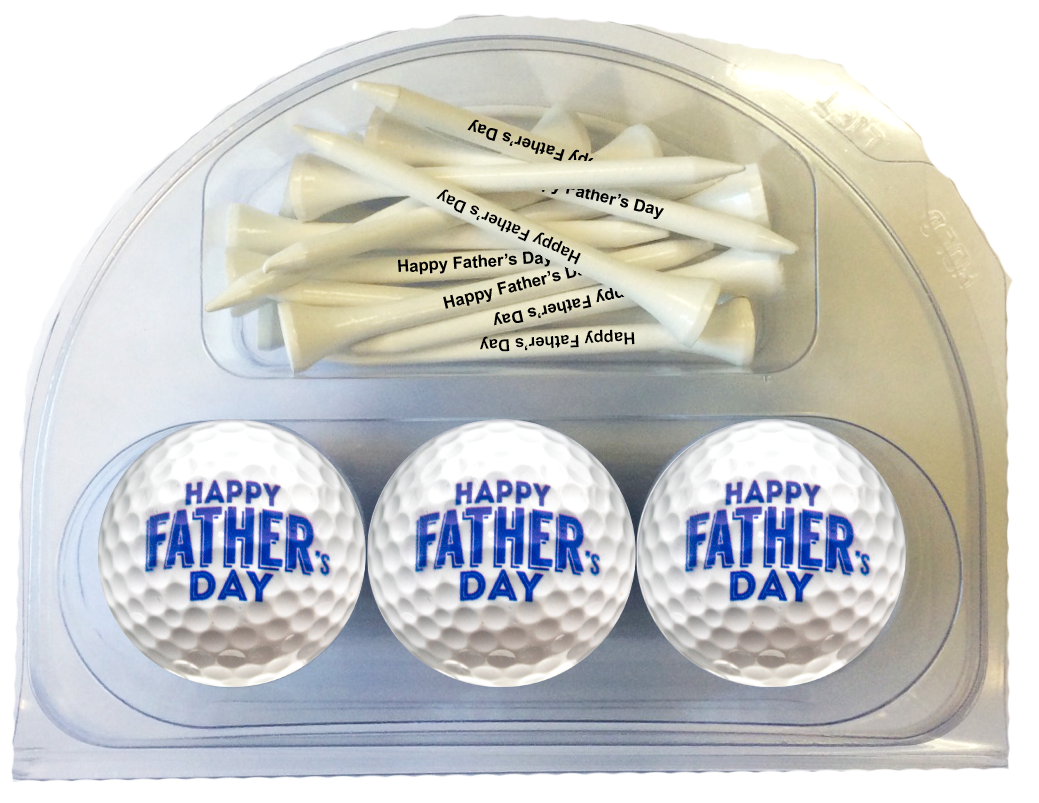 3 Happy Father's Day Golf Balls And 15 Father's Day Tees