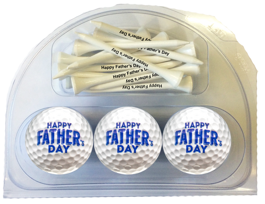 3 Happy Father's Day Golf Balls And 15 Father's Day Tees