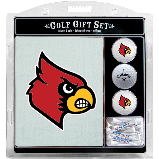 1 Custom Golf Towel w/ 3 <span style="color:#d41b27;">Callaway Warbird Golf Balls</span> and 15 Tees