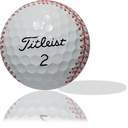 <span style="color:#d41b27;">Refinished Titleist</span> ProV1 Baseball 12 Pack